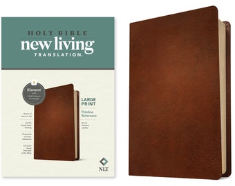 Personalized NLT Large Print Brown Leather Bible: Filament Enabled