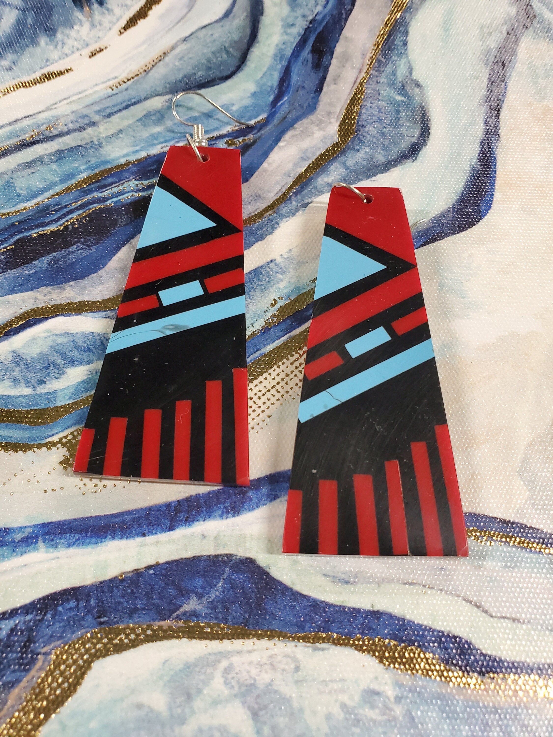 Native american deals slab earrings