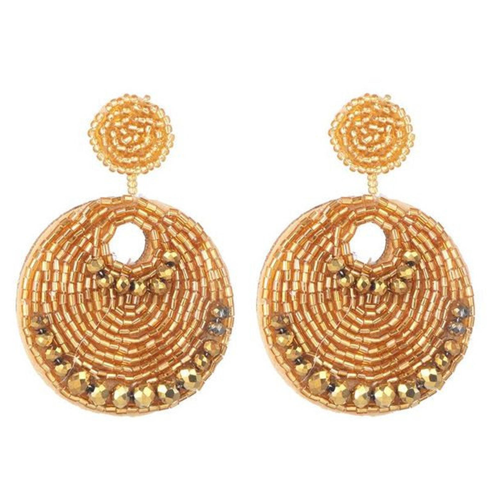 'What is respect' hand-embroidered drop earring