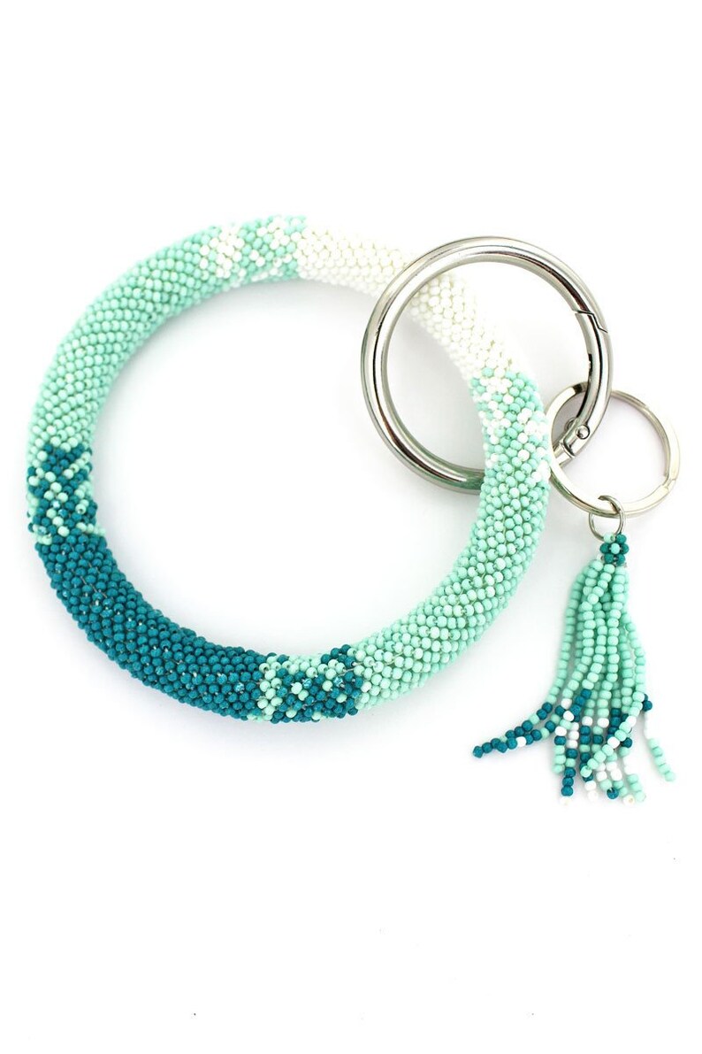 Hand Made Beaded Key Ring/Bracelet Key Ring/Accessories/Gifts Etsy