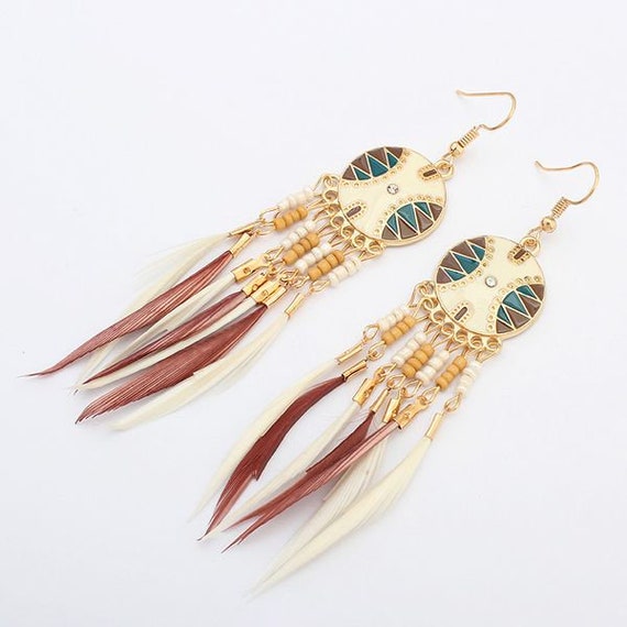 Beautiful Native American Earrings/occident Fashion Disc - Etsy