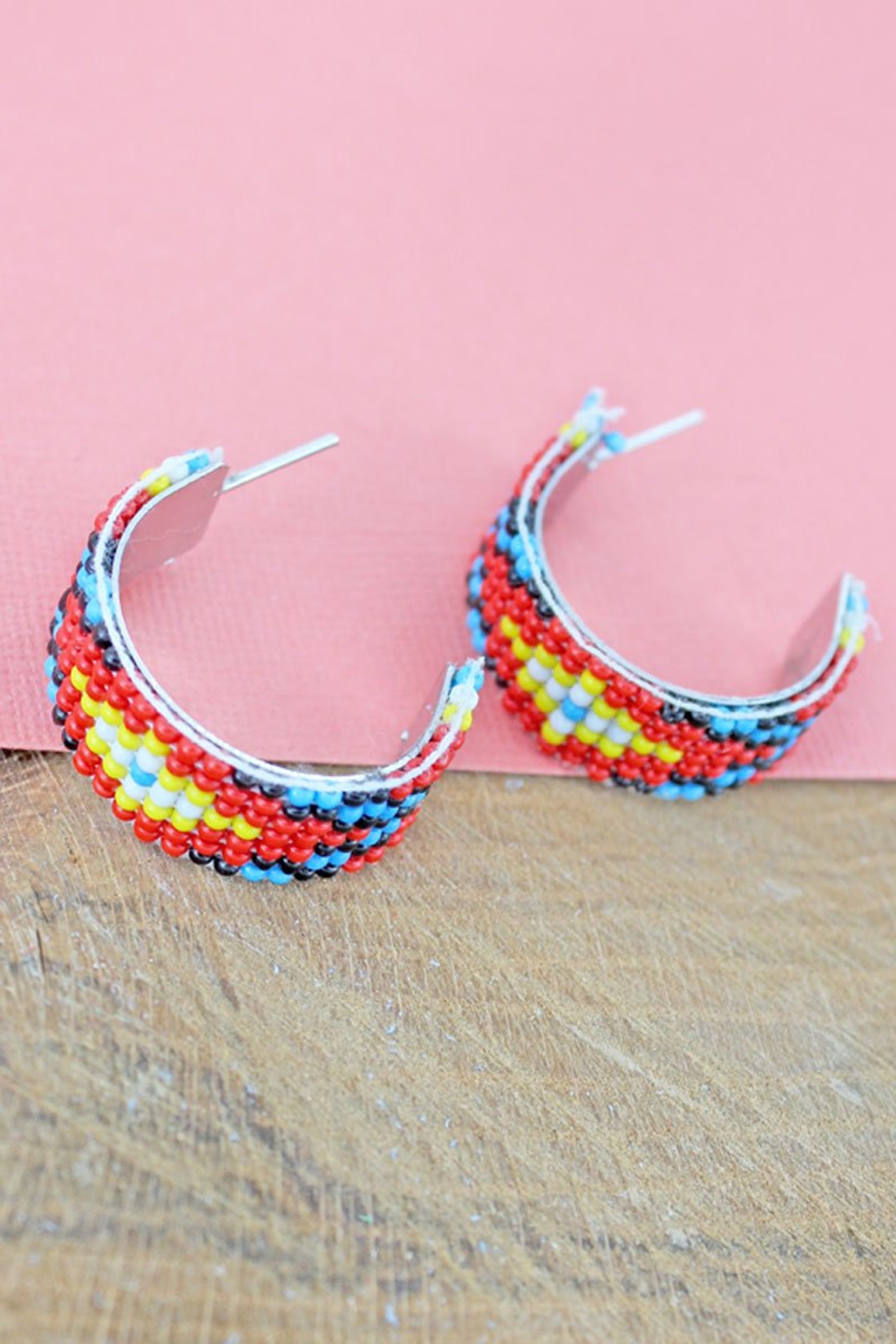 Small Hand Beaded Post Earrings/western Earrings/seed Bead Etsy