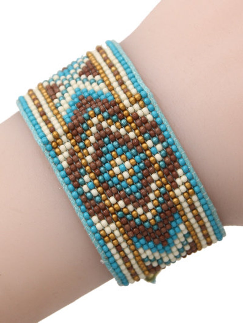 Hand Beaded Native American Adjustable Bracelet/tribal Etsy UK