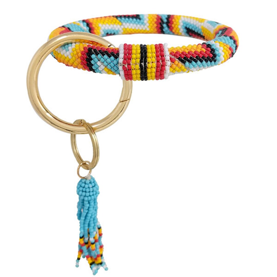 Hand Made Beaded Key Ring/bracelet Key Ring/accessories/gifts Etsy