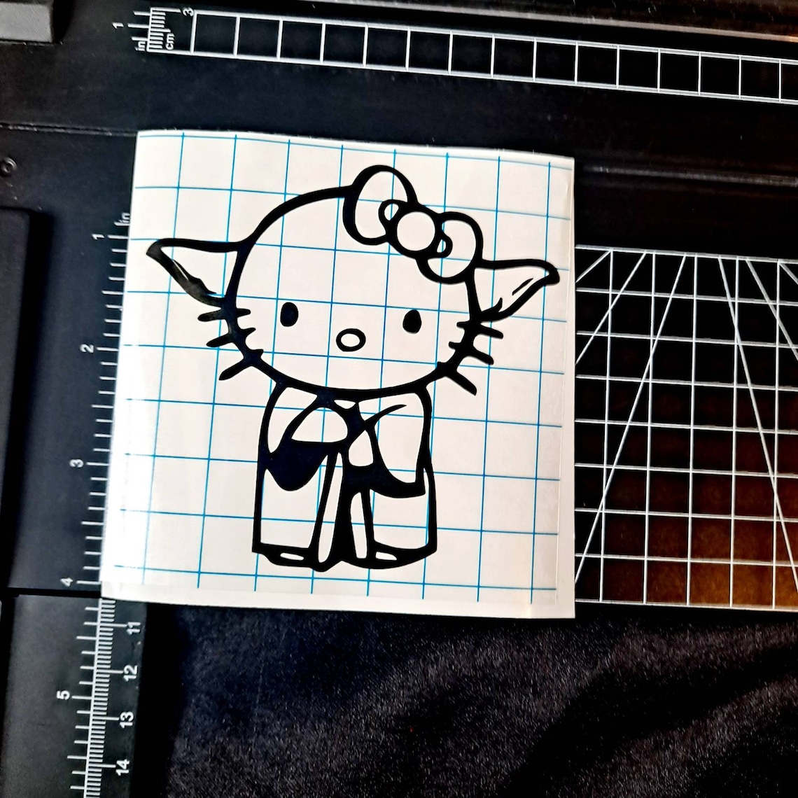 Yoda hello kitty vinyl car decal star wars hello kitty vinyl Etsy