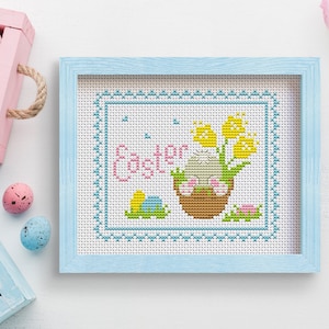 Easter cross stitch pattern