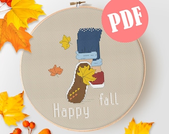 Herbst-Kreuzstichmuster PDF