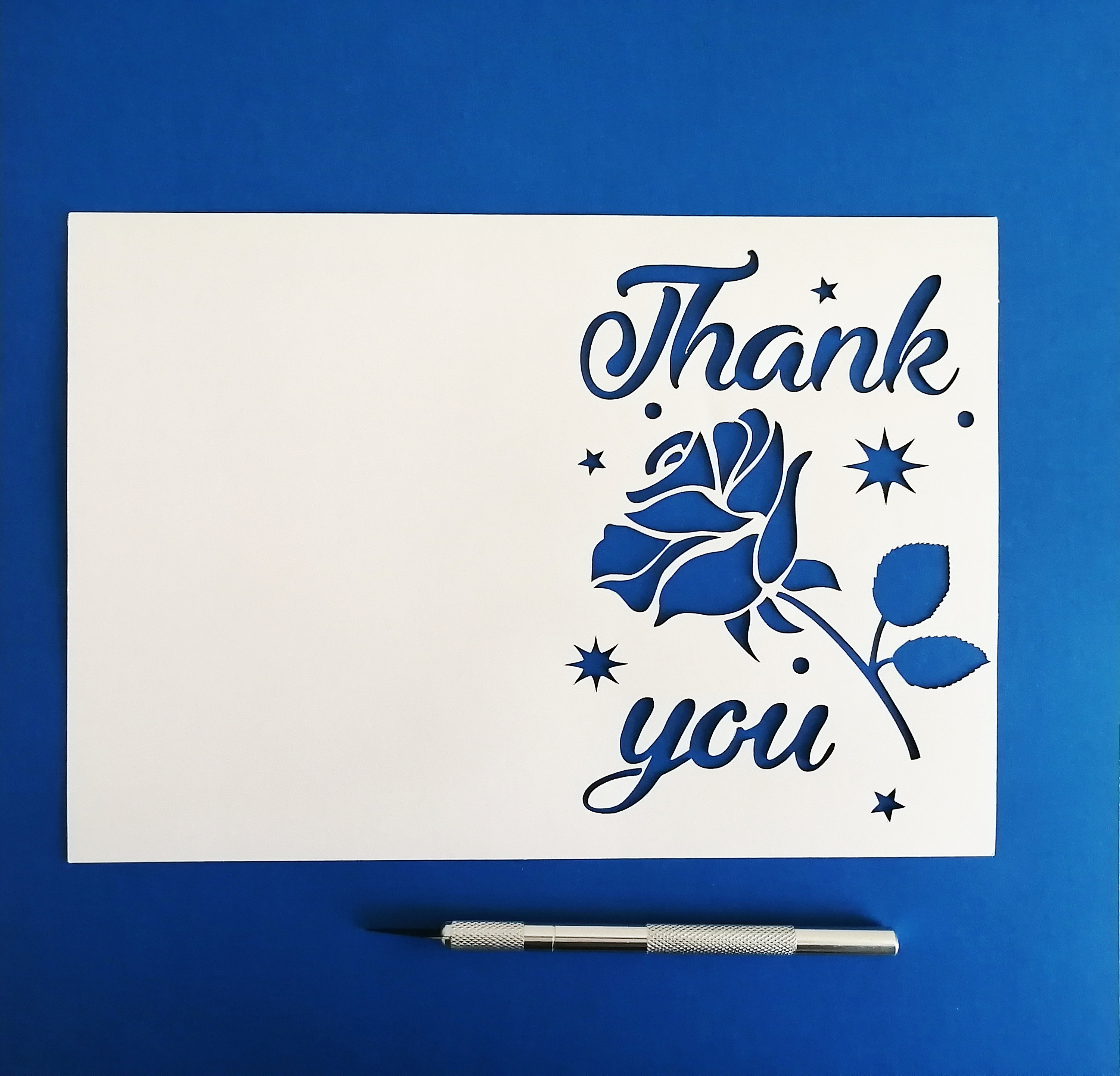 Thank you card svg 2 envelopes svg Silhouette cut file for Etsy