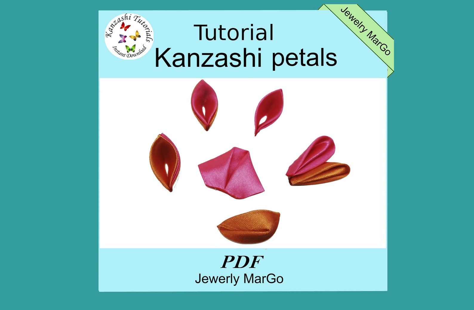 Kanzashi Petals Tutorial PDF Instant Download How to make Etsy