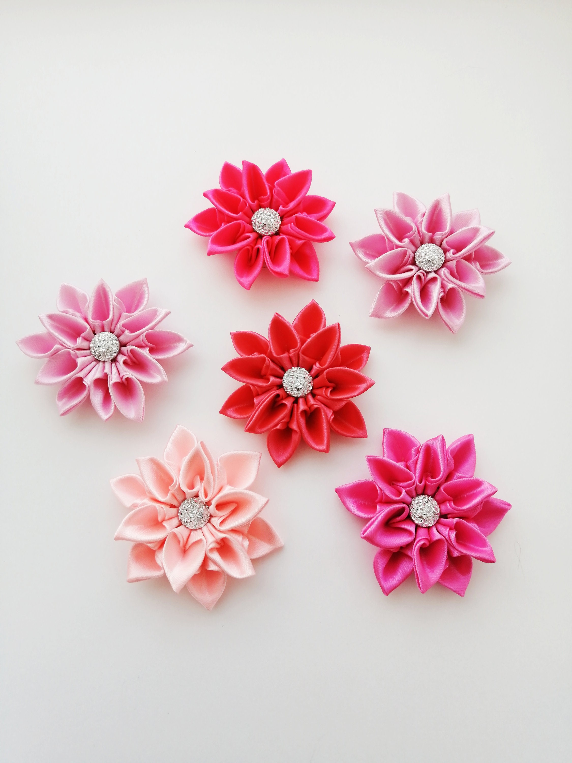 Kanzashi Flower Tutorial Instant Download How to make Etsy