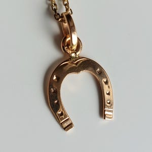 Vintage 18k Gold Hufeisen Glücksbringer