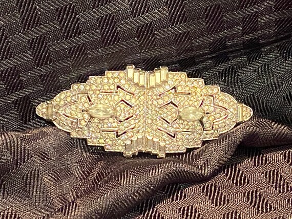1930’s Ralph Polcini Art Deco Duette Brooch/Dress