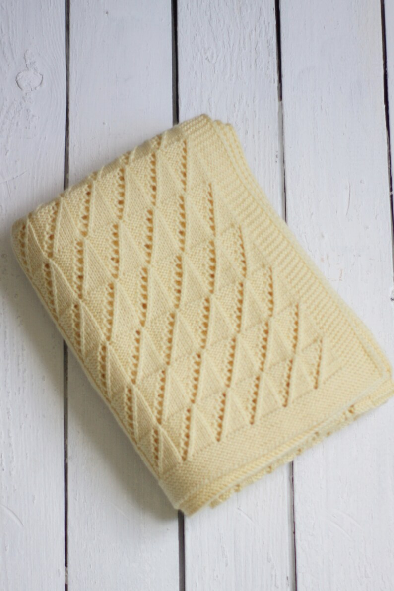 PDF Pattern knit baby yellow blanket English pattern Etsy
