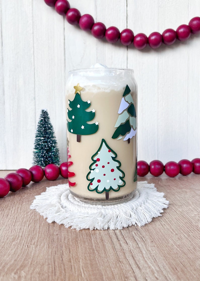 Christmas Tree Cup Cute Christmas Tree Cup Christmas Glass Etsy