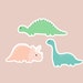 Dino Sticker Pack, Dinosaur stickers, Water bottle stickers, Colorful dinosaurs, laptop decal, stickers for phone cases, Dino lover 