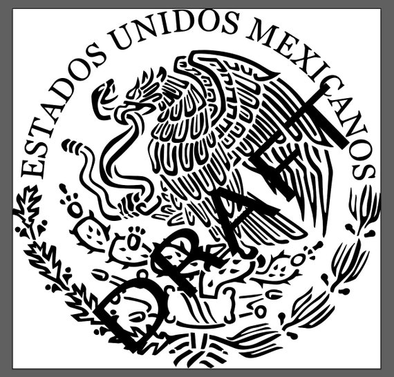 SVG Aguila Escudo De Mexico | Etsy