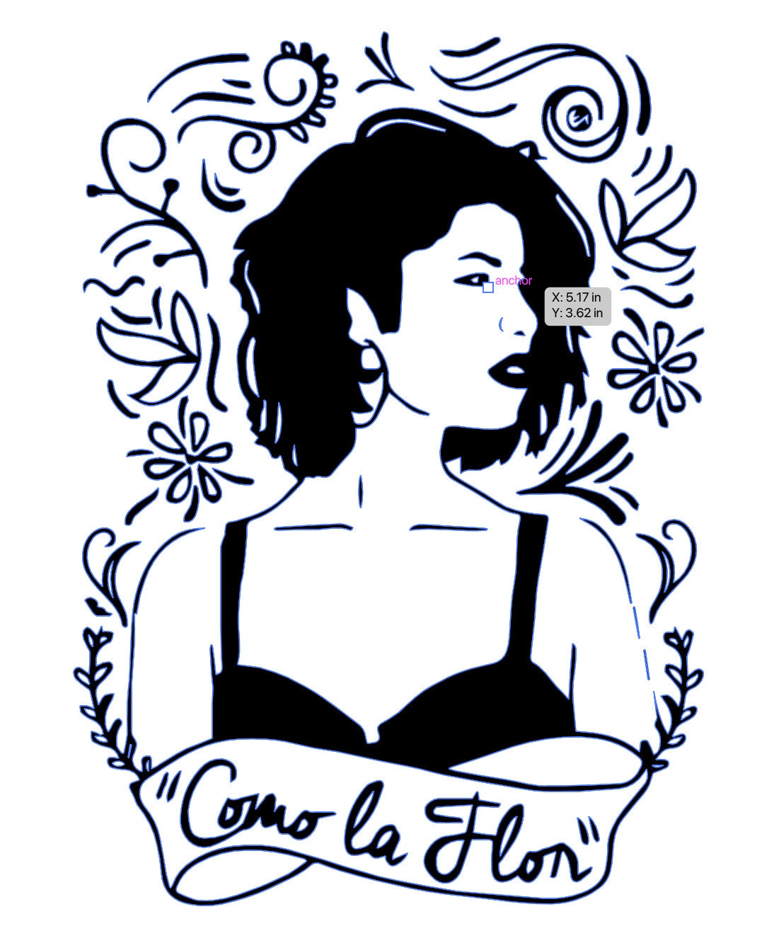 Selena Como La Flor Black Heart Song Lyric Print