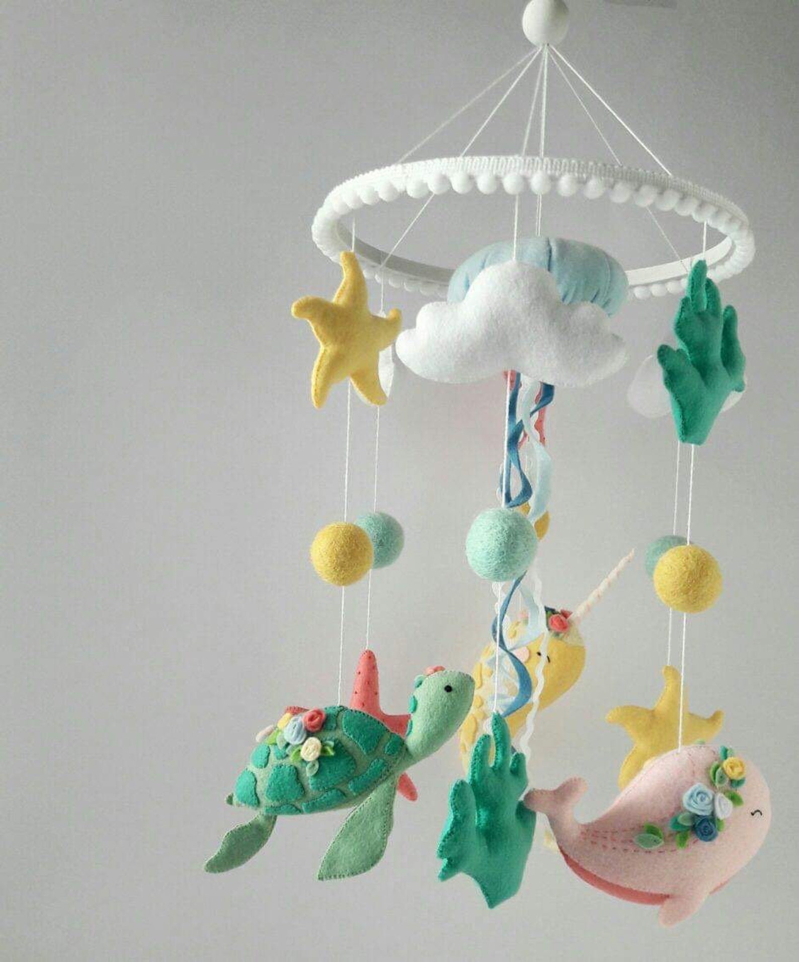 Felt Crib Mobile, Crib Mobile Nautical Style, Nautical Nursery Decor