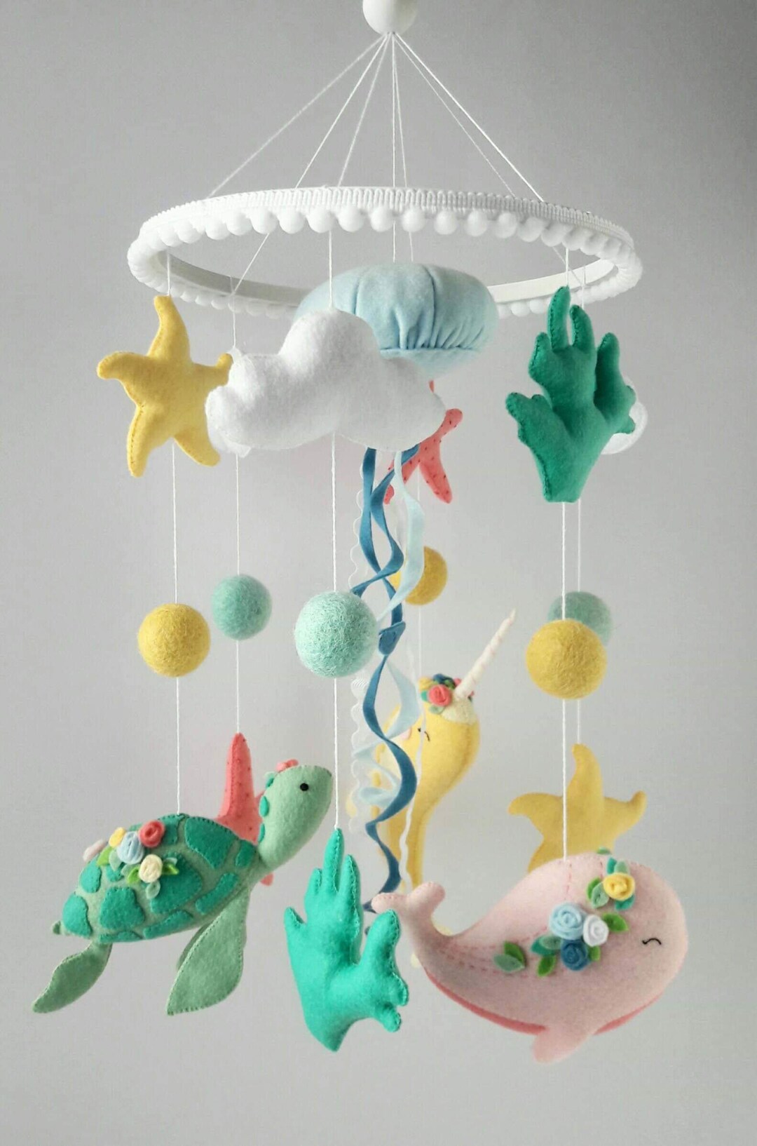 Felt Crib Mobile, Crib Mobile Nautical Style, Nautical Nursery Decor