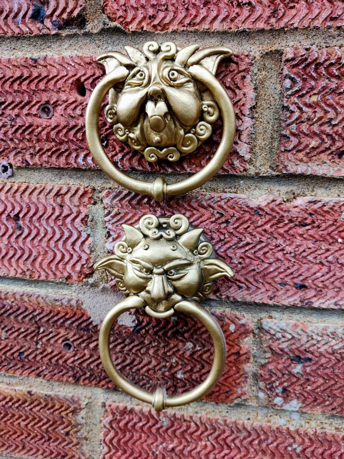 Labyrinth door knockers deaf and mute door knockers Hand Etsy