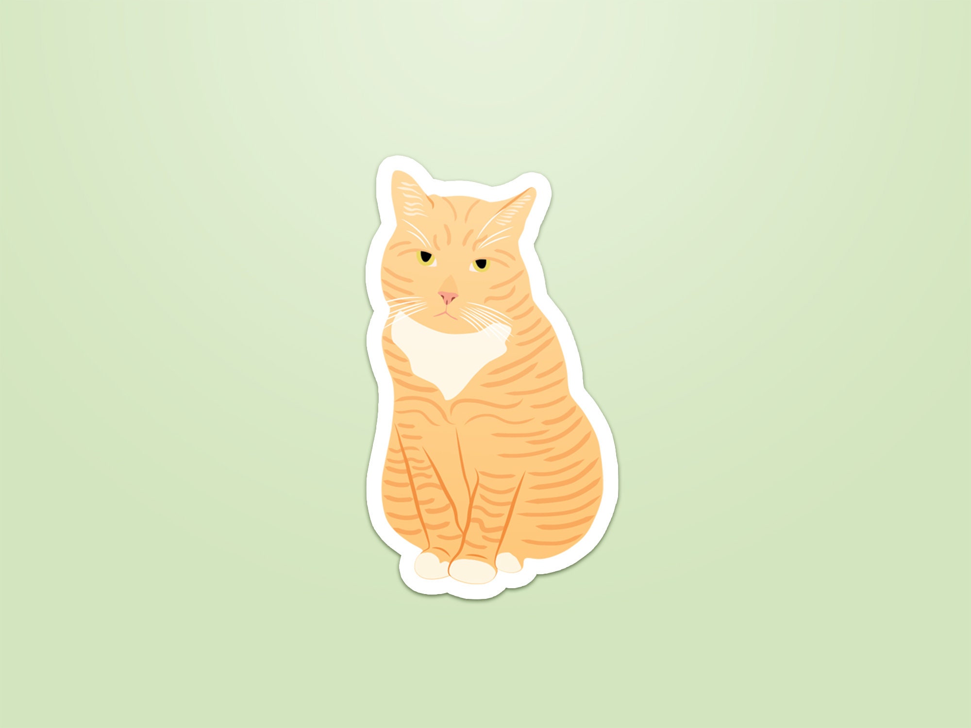 Orange Tabby Cat Sticker - Etsy