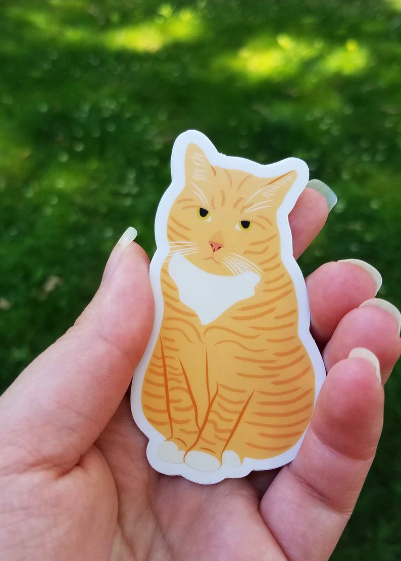 Orange Tabby Cat Sticker - Etsy