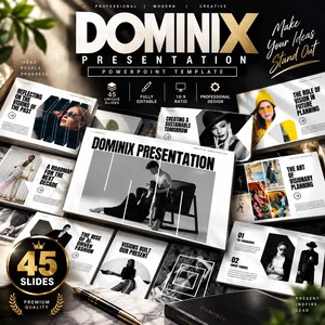 Clean Modern PowerPoint Template | 45+ Unique Presentation Slides for Business, Pitch Deck, Portfolio & Multipurpose Use