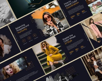 Black PowerPoint Template | Minimal Dark Business Presentation Slides with Editable Infographics & Modern Pitch Deck Design