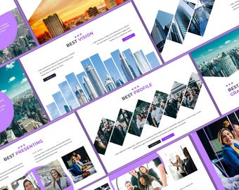 Plantilla de presentación de estrategia empresarial y marketing / Diseño de infografía en PowerPoint / Presentación profesional de diapositivas empresariales PPTX