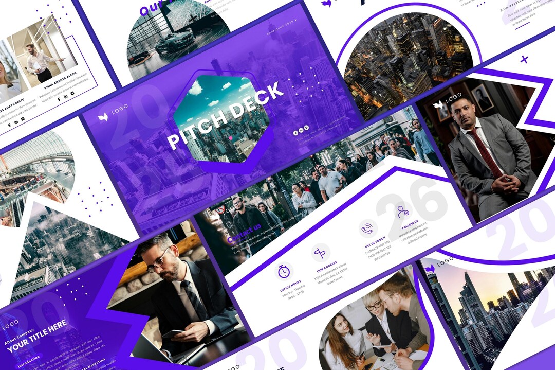 Corporate Pitch Deck Powerpoint Template | Business Presentation Slides ...