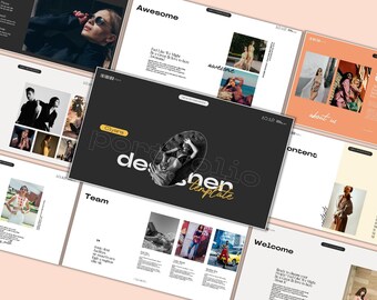 Media Kit PowerPoint Template | Influencer media kit & Brand Press Kit Template | Personal Branding, Marketing Portfolio PowerPoint slides