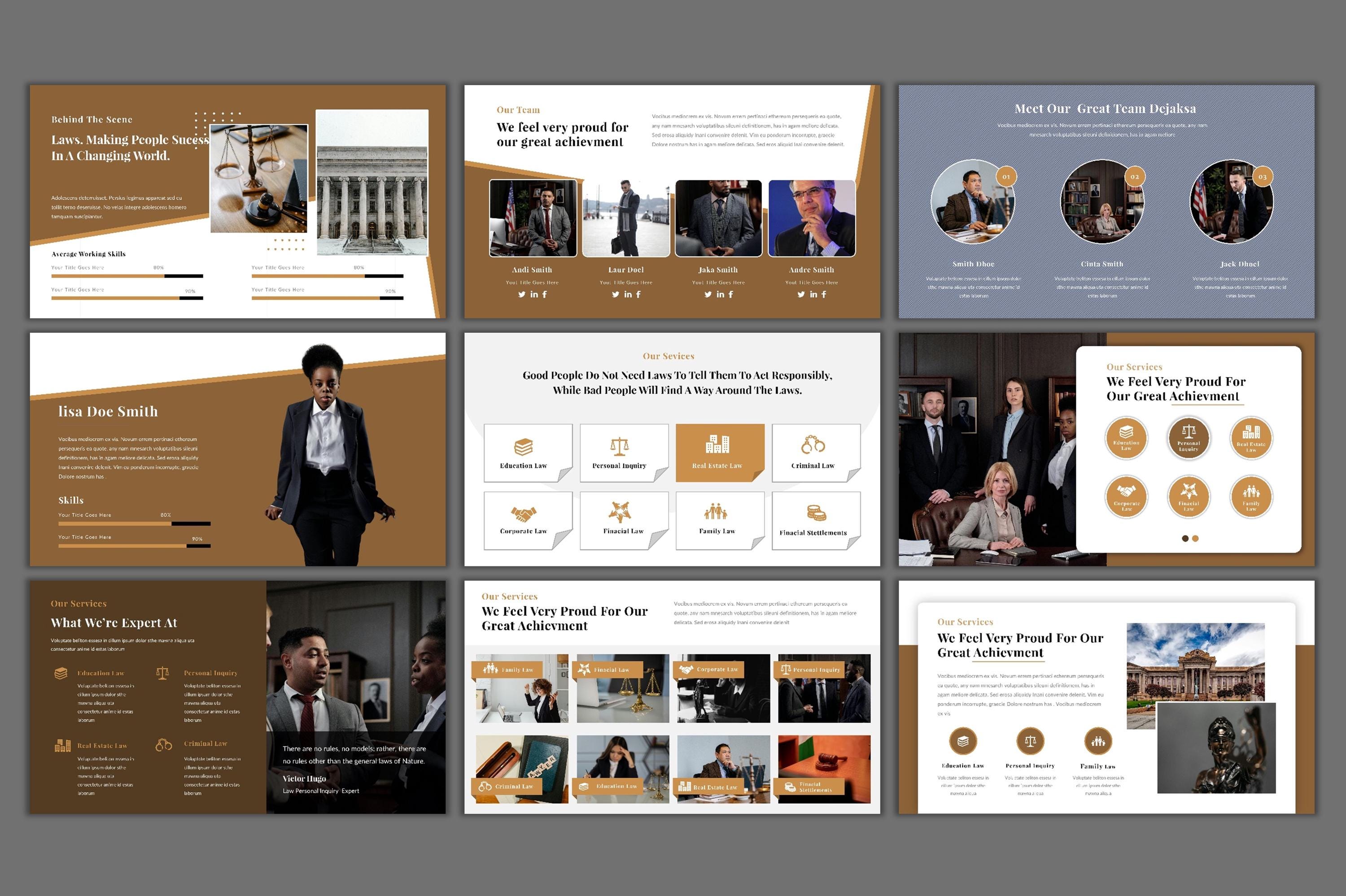Law Firm Powerpoint Template: Legal Business Presentation, Editable ...