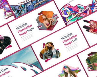 Modern Image Placeholder PowerPoint Template | 35 Editable Slides | Creative Portfolio & Business Presentation PPTX