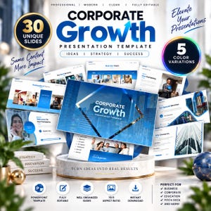 Corporate Powerpoint Template, Business Pitch Deck, Modern Professional Presentation Slides, Company Profile PPT, Investor Proposal Design