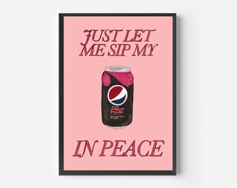 Lámina artística de Pepsi Max Cherry: decoración ilustrada de cocina con cola