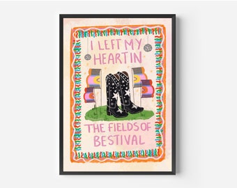 Bestival Festival Print: Illustrated Music Festival Artwork