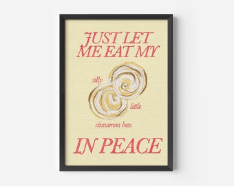 Cinnamon Bun Print – Kitchen Food Art by Weezy