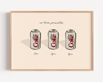 Diet Coke Lover Kitchen Print: Sarkastisches Bild, Einweihungsparty Geschenk