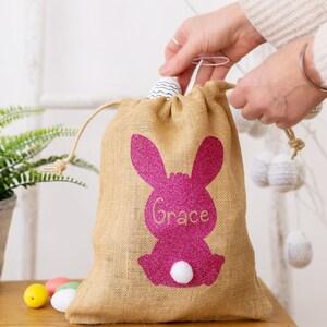 Personalised Easter Egg Bag, Eater Egg Hunt Bag, Easter Bunny Gift