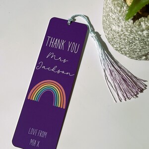 Thank you Teacher Bookmark, Thank you TA Bookmark, Personalised Teacher Gift, End of Term Gift, Personalised TA Gift, Best Teacher Gift