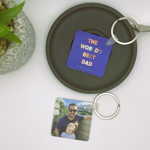 Personalised &#39;World&#39;s Best&#39; Photo Keyring for Dad, Daddy Keyring, Father&#39;s Day Gift, Father&#39;s Day, Dad Gift, Daddy Gift, Grandad Gift