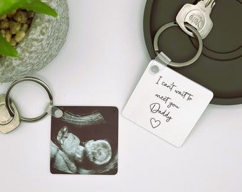 Baby Scan Photo Keyring for Dad, Daddy Keyring, Father's Day Gift, Father's Day, Dad Gift, Daddy Gift, Daddy to be Gift, New Daddy Gift