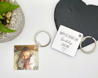 First Father's Day Photo Keyring for Dad, Daddy Keyring, Father's Day Gift, Dad Gift, Daddy Gift, Daddy to be Gift, New Daddy Gift