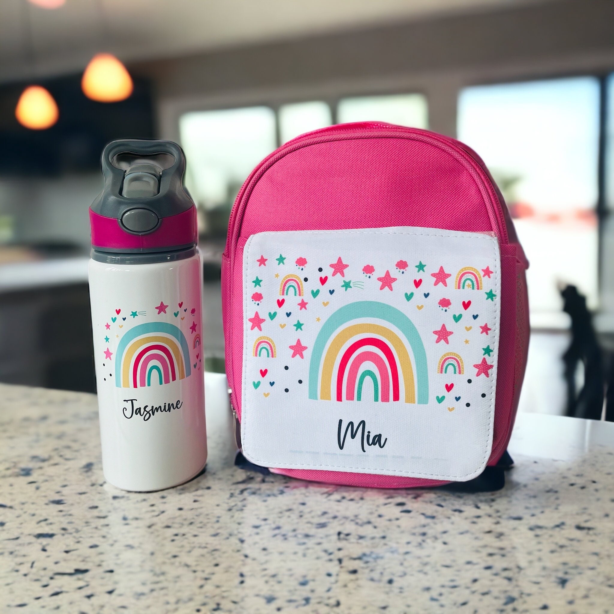 Personalised Back to School Lunch Bag, Box & Bottle Set - Etsy