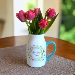 Vase for Mum, Flower Vase, Ceramic Vase, Personalised Vase, Mothers Day Gift, Mothers Day Vase, Gift for Mum, Nanny Vase, Nanny Gift