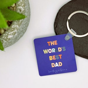 Personalised Keyring for Dad, Daddy Keyring, Father&#39;s Day Gift, Father&#39;s Day, Dad Gift, Daddy Gift, Grandad Gift, Gift for Him