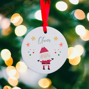 Personalised Christmas Bauble, Ceramic hanging bauble, christmas bauble, christmas ornament, christmas decoration, personalised bauble