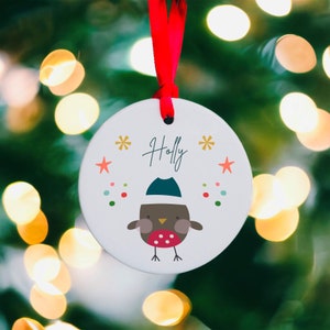 Personalised Christmas Bauble, Ceramic hanging bauble, christmas bauble, christmas ornament, christmas decoration, personalised bauble