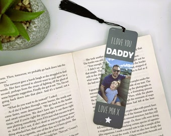 I Love You Personalised Photo Bookmark, Daddy Bookmark, Grandad Bookmark, Father's Day Gift, Father's Day, Dad Gift, Grandad Gift