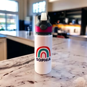 Personalised Water Bottle, Sports Bottles for School, Named Water Bottle, Children&#39;s Water Bottle